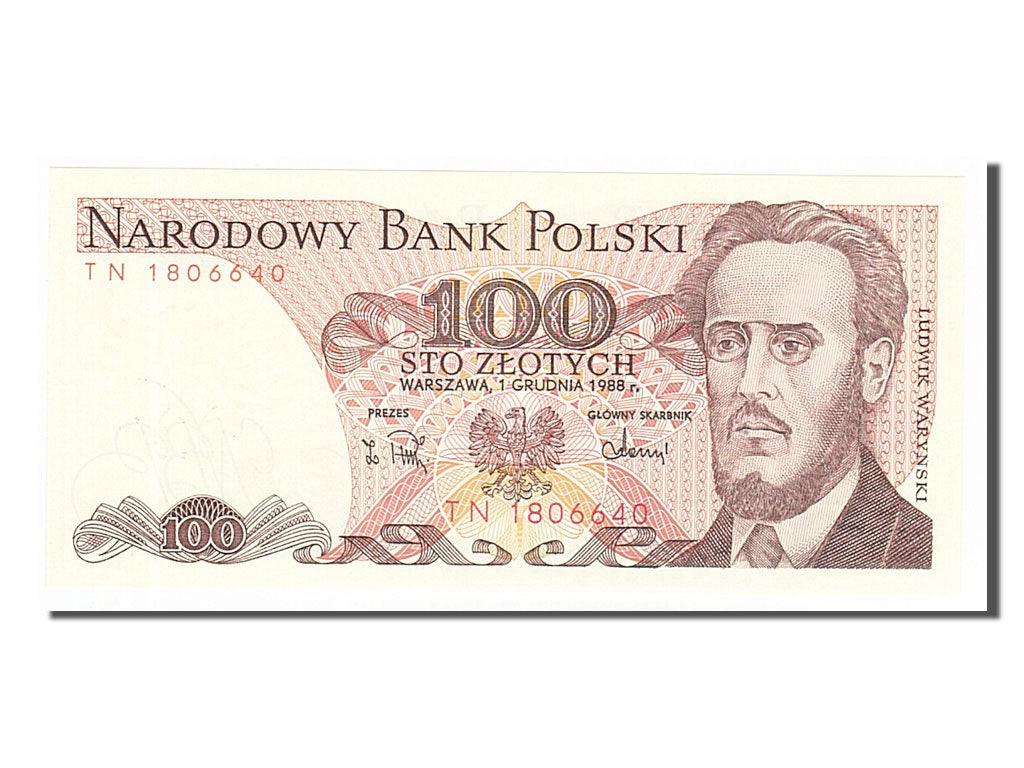 Banknote, Poland, 100 Zlotych, 1988, 1988-12-01, UNC(65-70)