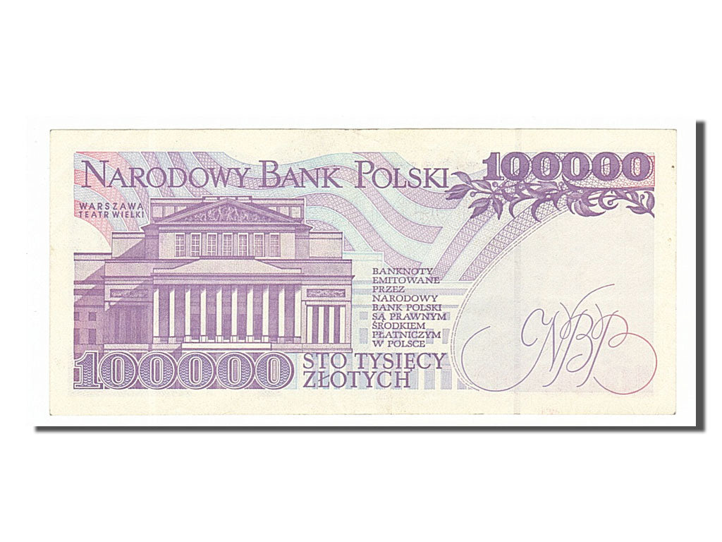 Pologne, 100 000 Zlotych type Moniuszko