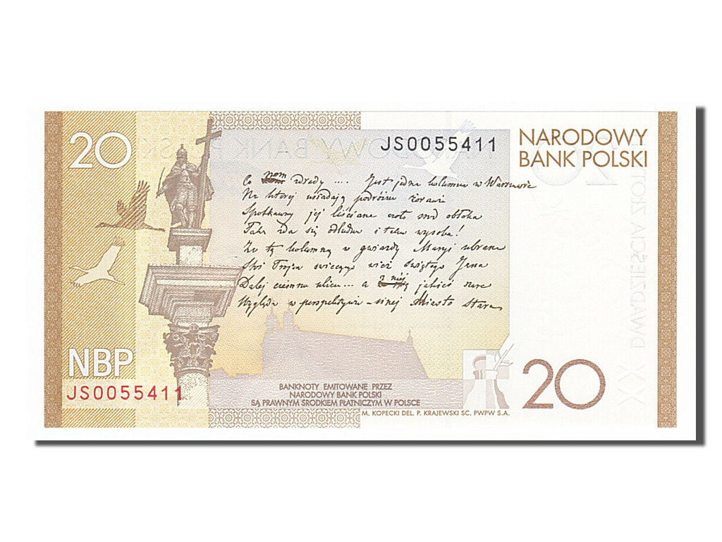 Poland, 20 Zlotych, 2009, KM #180, 2009-09-23, UNC(65-70), JS0055411