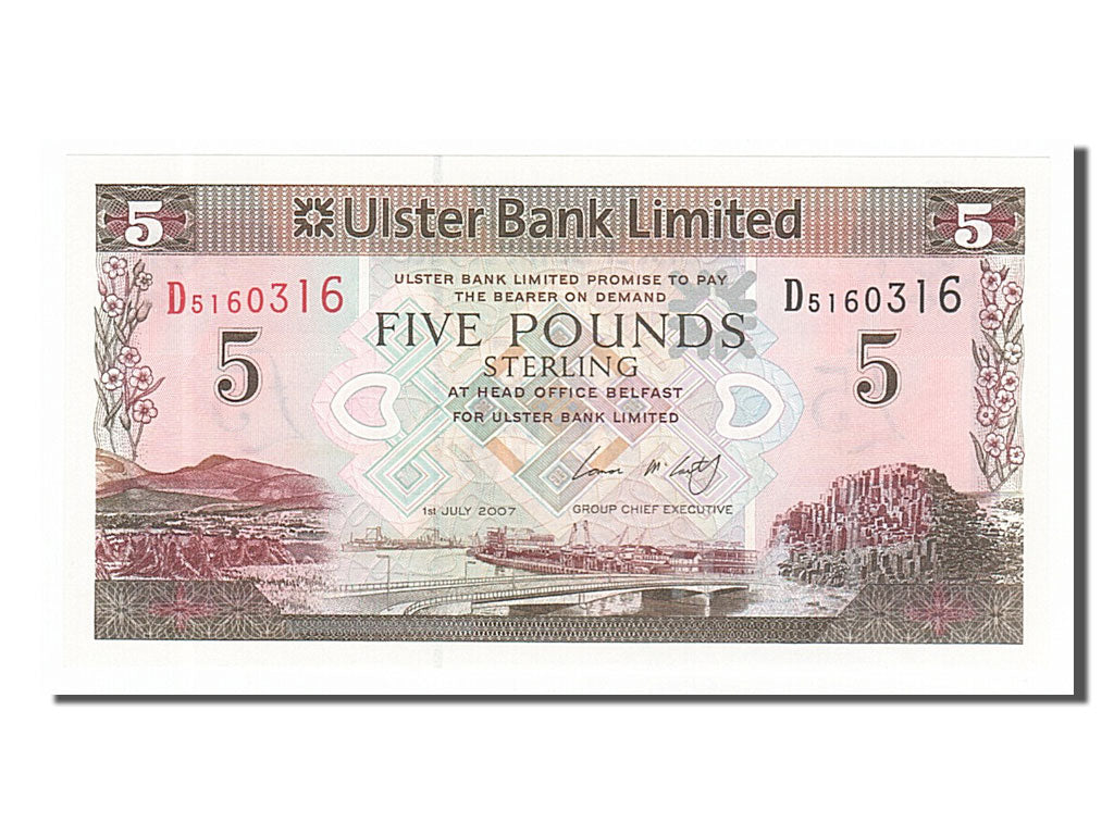 Banknote, Northern Ireland, 5 Pounds, 2007, 2007-07-01, UNC(65-70)