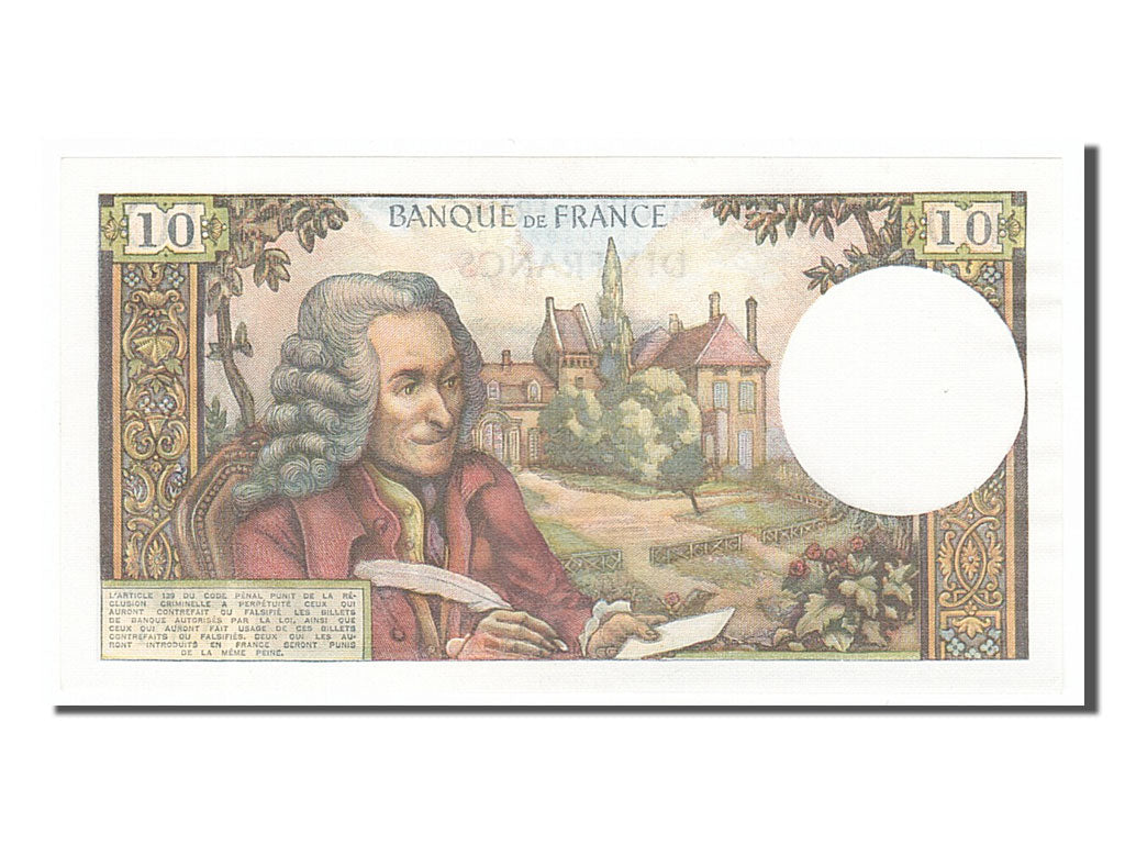 France, 10 Francs, 10 F 1963-1973 ''Voltaire'', 1970, KM #147c, 1970-09-03,...