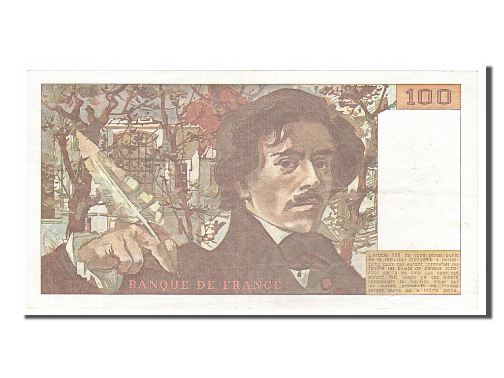 France, 100 Francs, 100 F 1978-1995 ''Delacroix'', 1979, KM #154a, EF(40-45),...