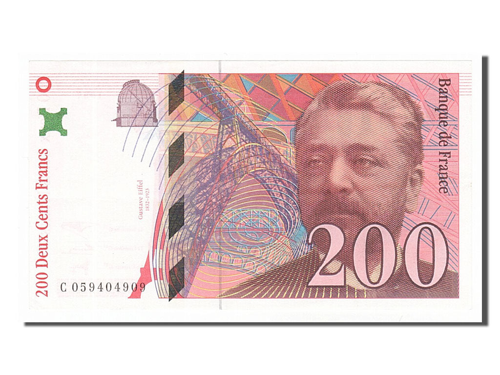 Banknote, France, 200 Francs, 200 F 1995-1999 ''Eiffel'', 1997, UNC(63)
