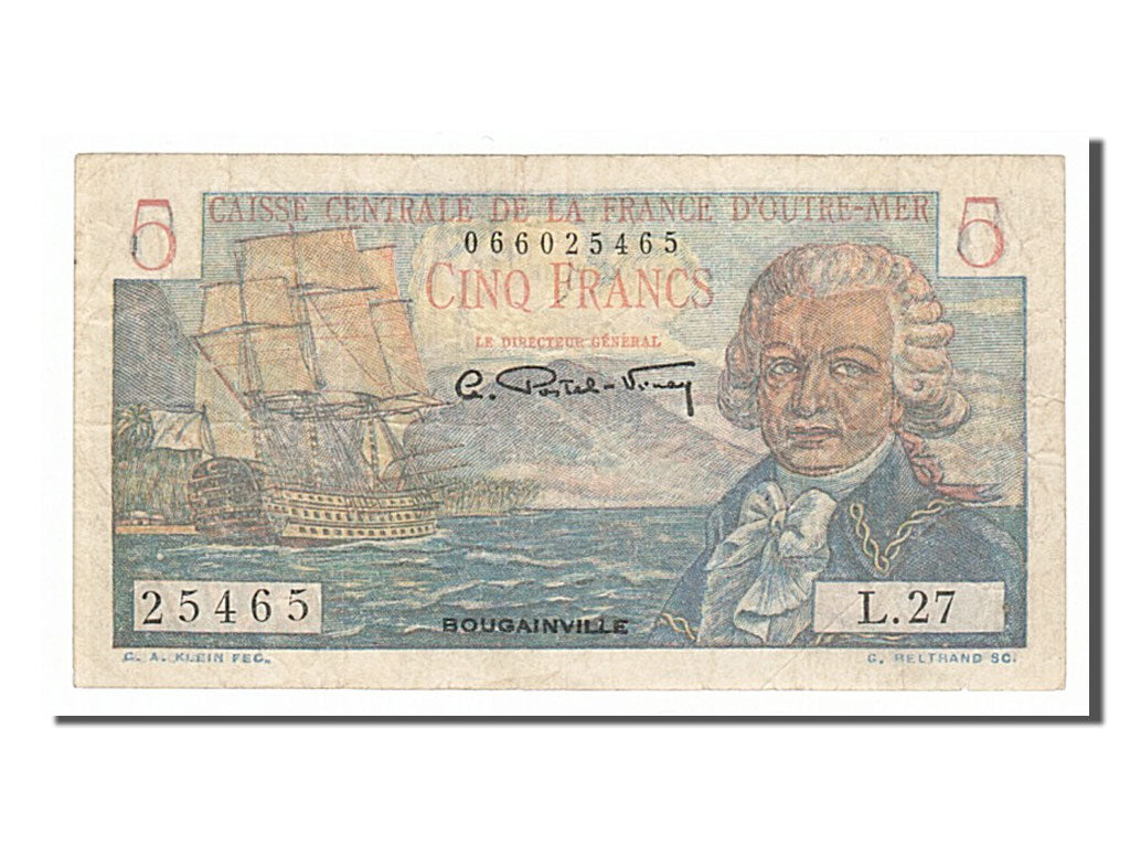 French Equatorial Africa, 5 Francs, 1947, KM #20B, EF(40-45), L.27