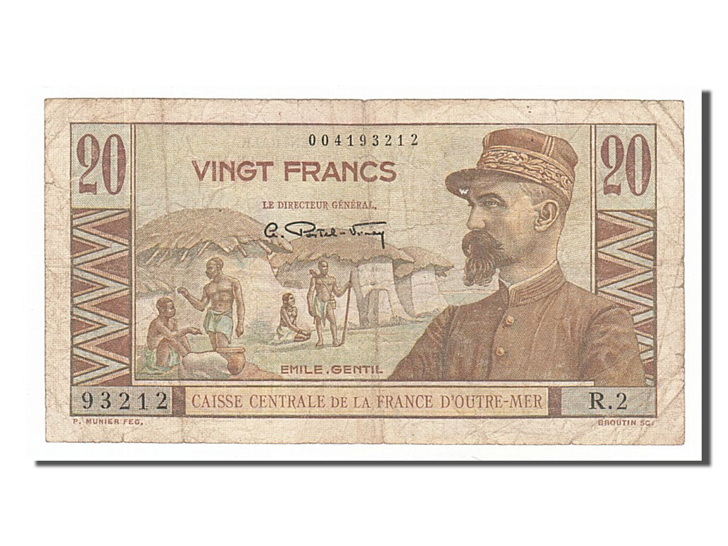 Afrique Equatoriale Française, 20 Francs type Emile Gentil