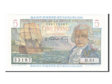 Saint Pierre and Miquelon, 5 Francs, 1950, KM #22, UNC(65-70), B.81