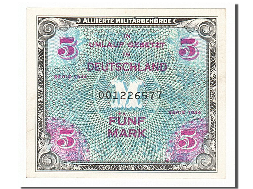 Billet, Allemagne, 5 Mark, 1944, SUP+