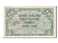 Banknote, GERMANY - FEDERAL REPUBLIC, 1/2 Deutsche Mark, 1948, VF(30-35)