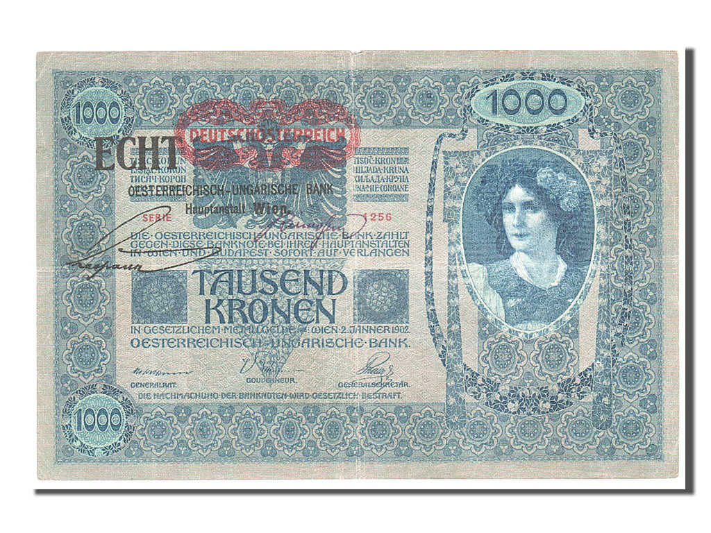 Austria, 1000 Kronen, 1902, KM #58, 1902-01-02, EF(40-45), 1256