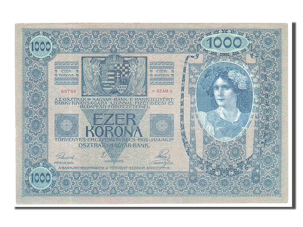 Austria, 1000 Kronen, 1902, KM #8a, 1902-01-02, UNC(63), 1348