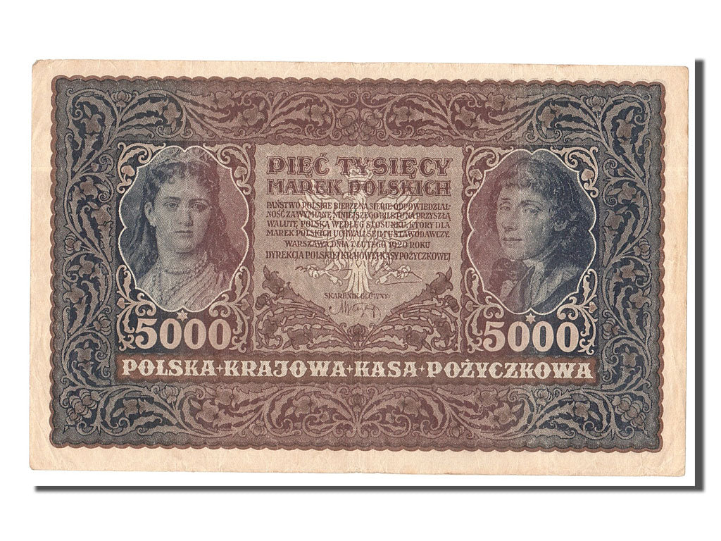 Banknote, Poland, 5000 Marek, 1920, 1920-02-07, EF(40-45)