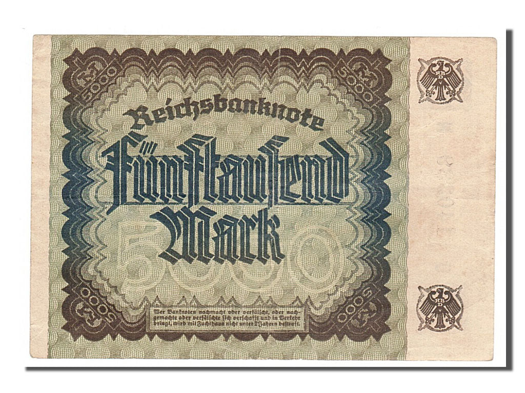 Banconote, Germania, 5000 Mark, 1922, 1922-12-02, BB