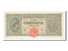 Italy, 50 Lire, 1944, KM #74a, 1944-12-10, EF(40-45), Y99