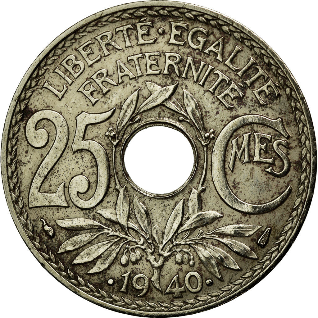 Moneda, Francia, Lindauer, 25 Centimes, 1940, MBC+, Níquel - bronce, KM:867b