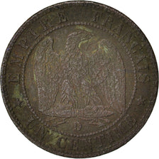 France, Napoleon III, Centime, 1854, Lyons, VF(20-25), Bronze,KM 775.4,Gaodury86