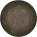 France, Napoleon III, Centime, 1854, Lyons, VF(20-25), Bronze,KM 775.4,Gaodury86