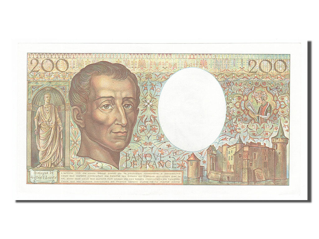 Banknote, France, 200 Francs, 200 F 1981-1994 ''Montesquieu'', 1982, UNC(63)