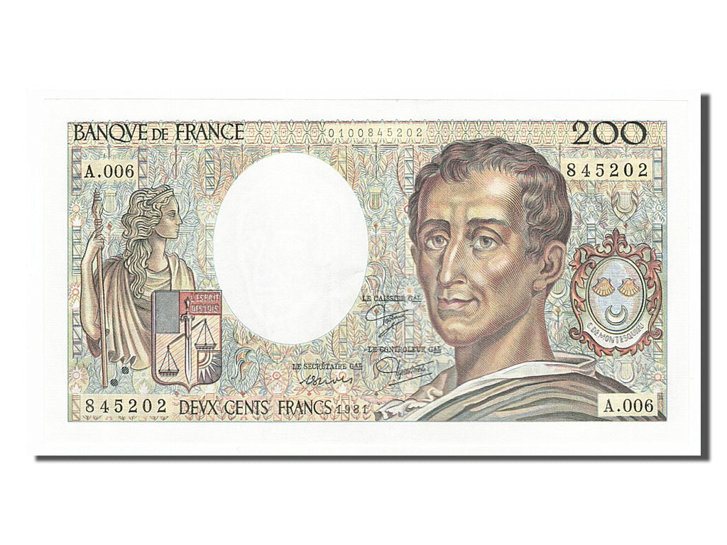 Billet, France, 200 Francs, 200 F 1981-1994 ''Montesquieu'', 1981, SPL
