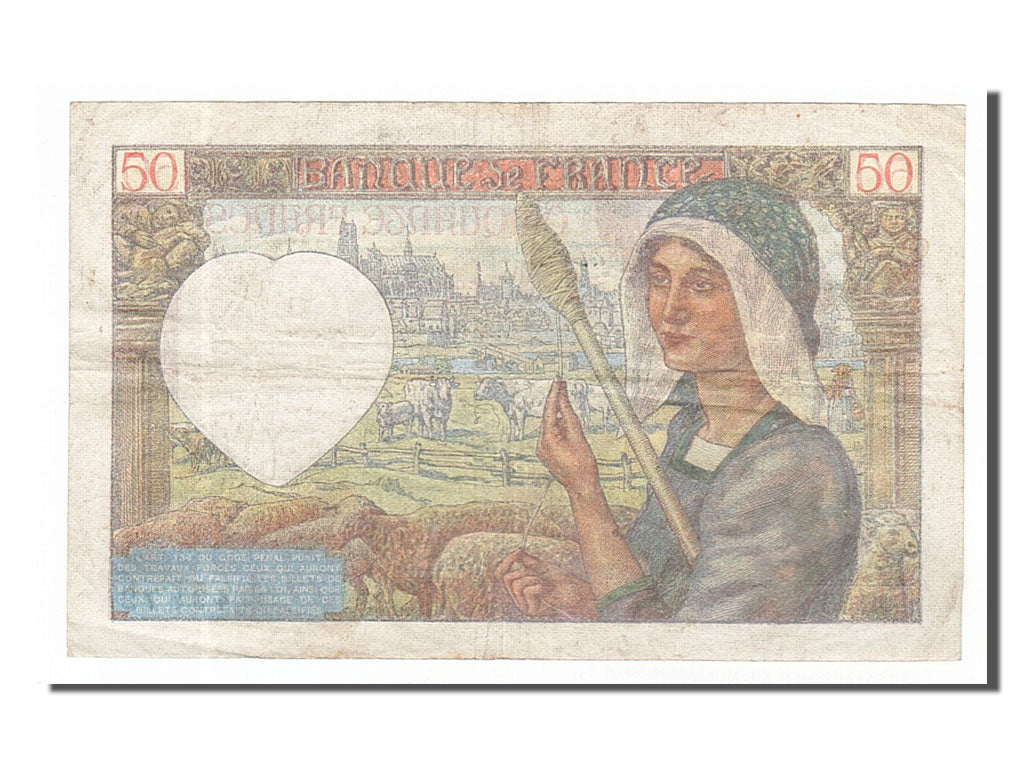 France, 50 Francs, 50 F 1940-1942 ''Jacques Coeur'', 1941, KM #93, 1941-11-20,..