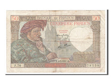 Geldschein, Frankreich, 50 Francs, 50 F 1940-1942 ''Jacques Coeur'', 1941