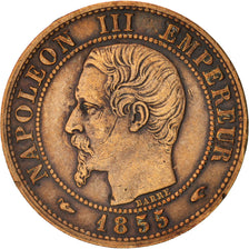 Frankreich, Napoleon III, Centime, 1855, Paris, EF(40-45), Bronze, KM 775.1