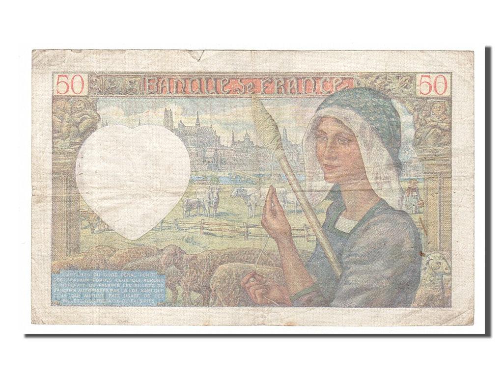 Billet, France, 50 Francs, 50 F 1940-1942 ''Jacques Coeur'', 1940, 1940-06-13