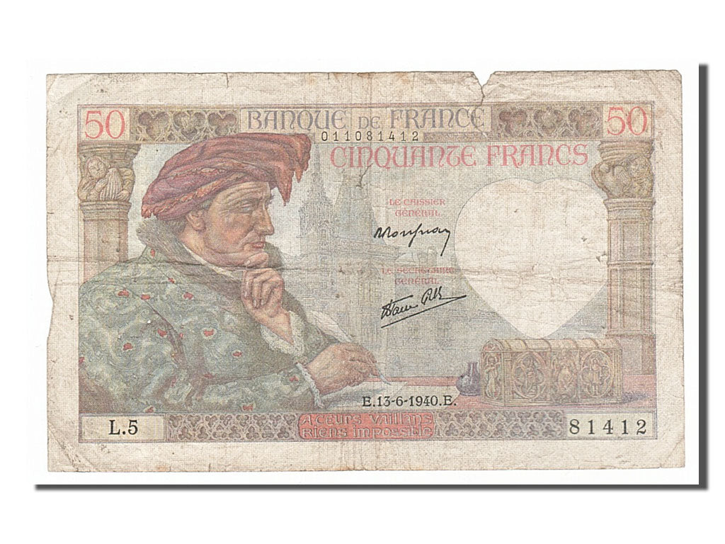 50 Francs type Jacques Coeur