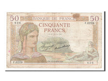 France, 50 Francs, 50 F 1934-1940 ''Cérès'', 1937, KM #85a, 1937-05-13, F(12-15)