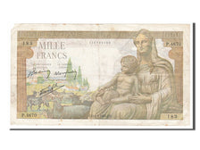 France, 1000 Francs, 1 000 F 1942-1943 ''Déesse Déméter'', 1943, KM #102, 194...