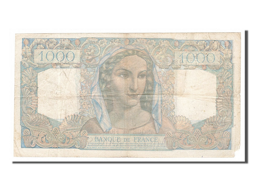 Banknote, France, 1000 Francs, 1 000 F 1945-1950 ''Minerve et Hercule'', 1948