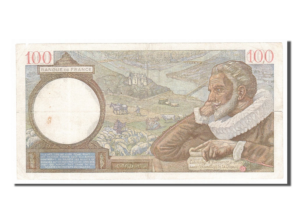 France, 100 Francs, 100 F 1939-1942 ''Sully'', 1940, KM #94, 1940-10-24,...