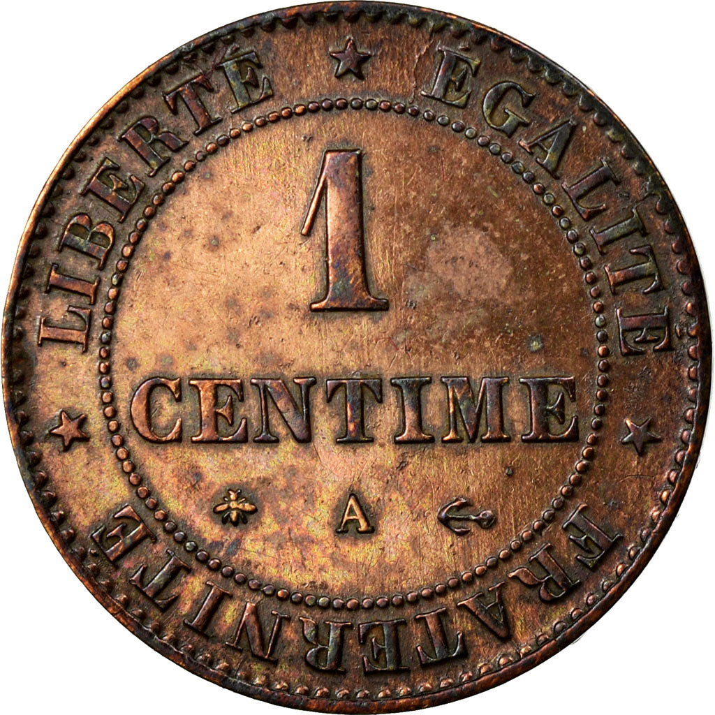 Coin, France, Cérès, Centime, 1875, Paris, EF(40-45), Bronze, KM:826.1