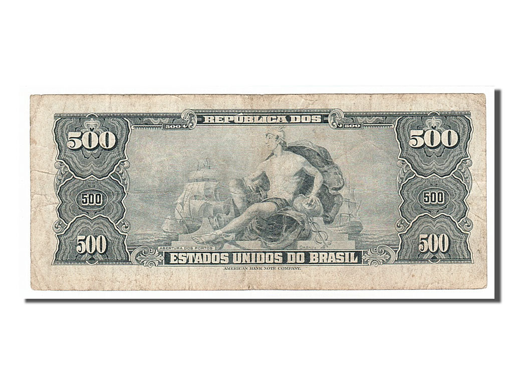 Brésil, 50 Centavos / 500 Cruzeiros type Joao VI
