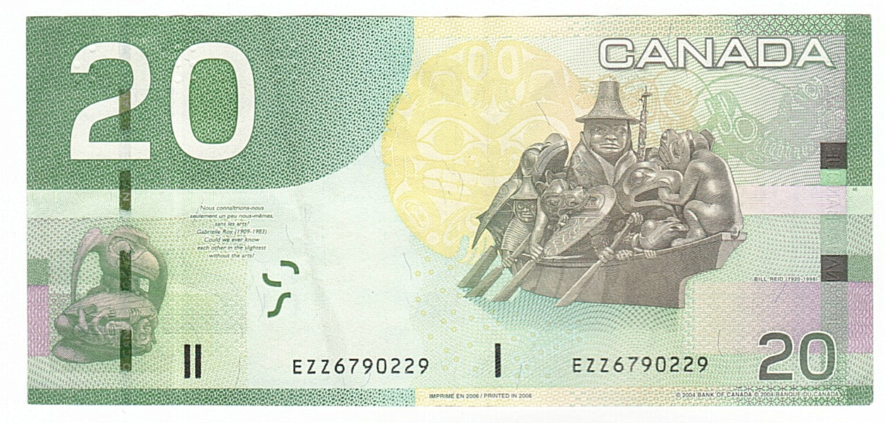 Canada, 20 Dollars, 2006, KM #103c, AU(50-53), AZZ6790229
