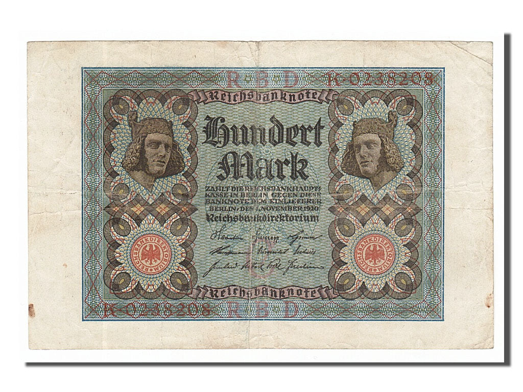 Banknote, Germany, 100 Mark, 1920, 1920-11-01, EF(40-45)