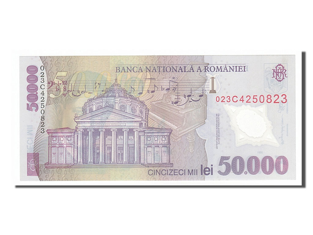 Banknot, Rumunia, 50,000 Lei, 2001, UNC(63)