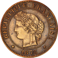 France, Cérès, Centime, 1878, Paris, EF(40-45), Bronze, KM:826.1, Gadoury:88