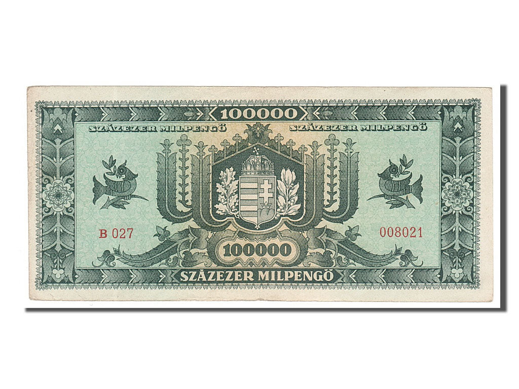 Banknote, Hungary, 100,000 Milpengö, 1946, 1946-04-29, AU(50-53)
