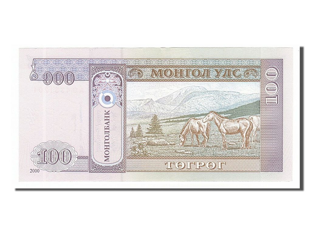 Banknote, Mongolia, 100 Tugrik, 2000, UNC(63)