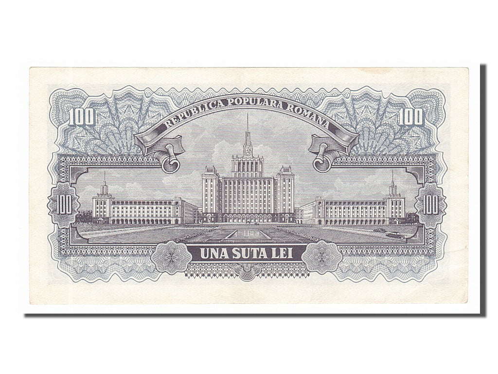 Romania, 100 Lei, 1952, KM #90b, UNC(60-62), h22