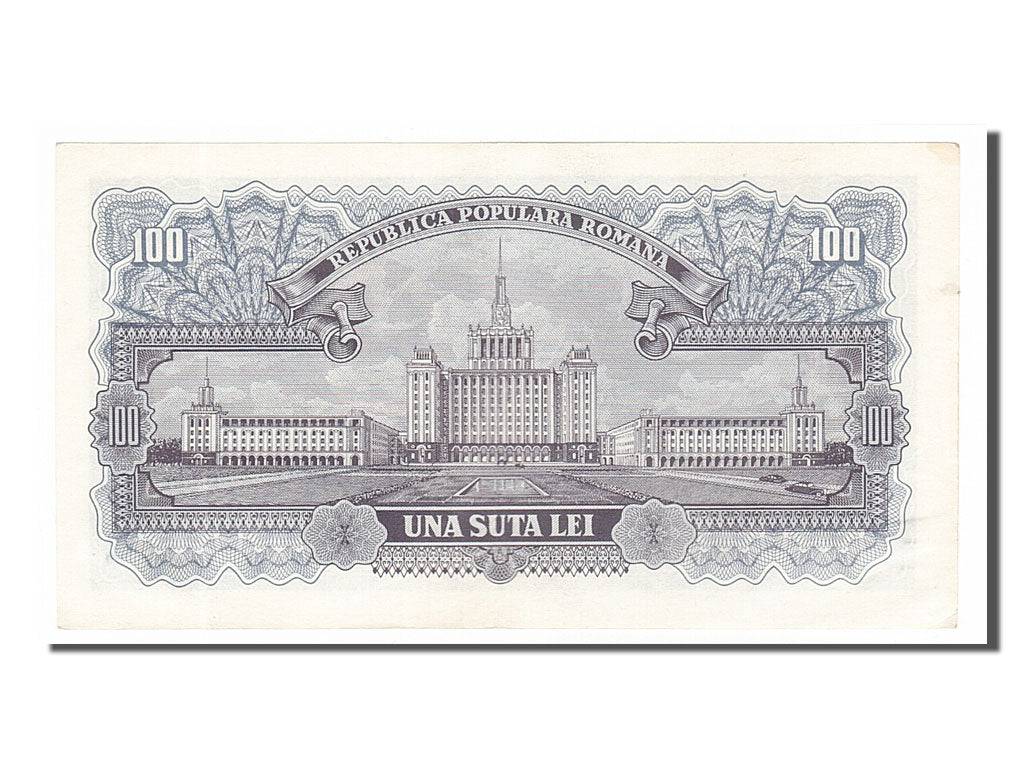 Romania, 100 Lei, 1952, KM #90b, AU(55-58), h22