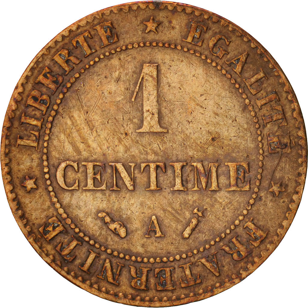 France, Cérès, Centime, 1891, Paris, EF(40-45), Bronze, KM:826.1, Gadoury:88