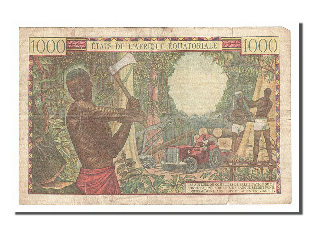 Banknote, EQUATORIAL AFRICAN STATES, 1000 Francs, 1963, VF(30-35)