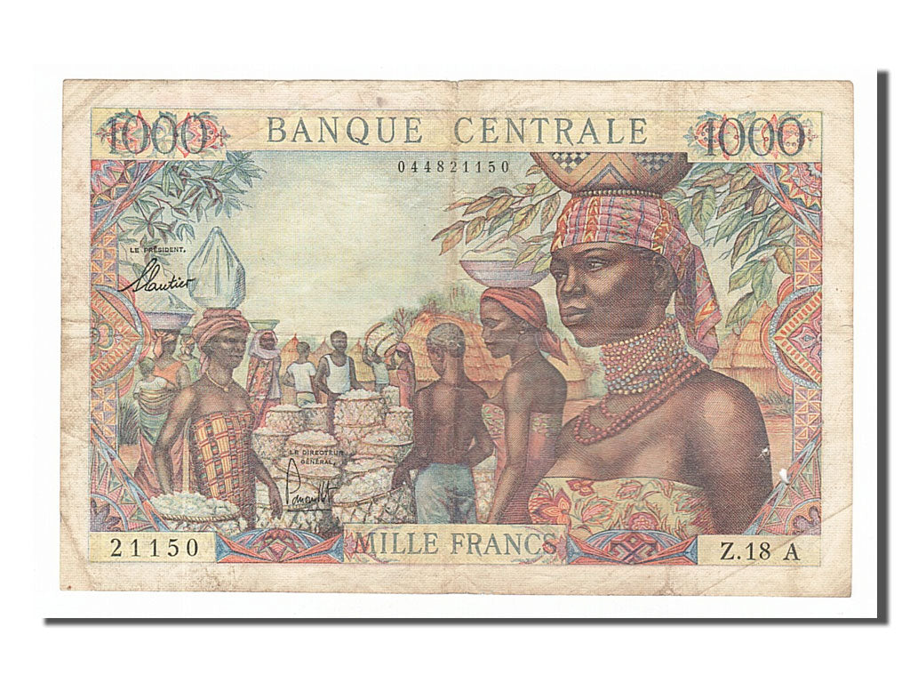 Equatorial African States, 1000 Francs, 1963, KM #5a, VF(30-35), Z.18A