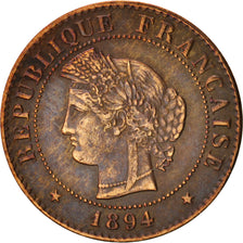 Moneta, Francia, Cérès, Centime, 1894, Paris, BB, Bronzo, KM:826.1, Gadoury:88