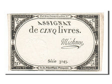FRANCE, 5 Livres, 1793, 1793-10-31, AU(55-58), Lafaurie #171, FRANCE, 5 Livres,.