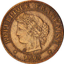 Frankreich, Cérès, Centime, 1895, Paris, AU(50-53), Bronze, KM:826.1, Gadoury 88