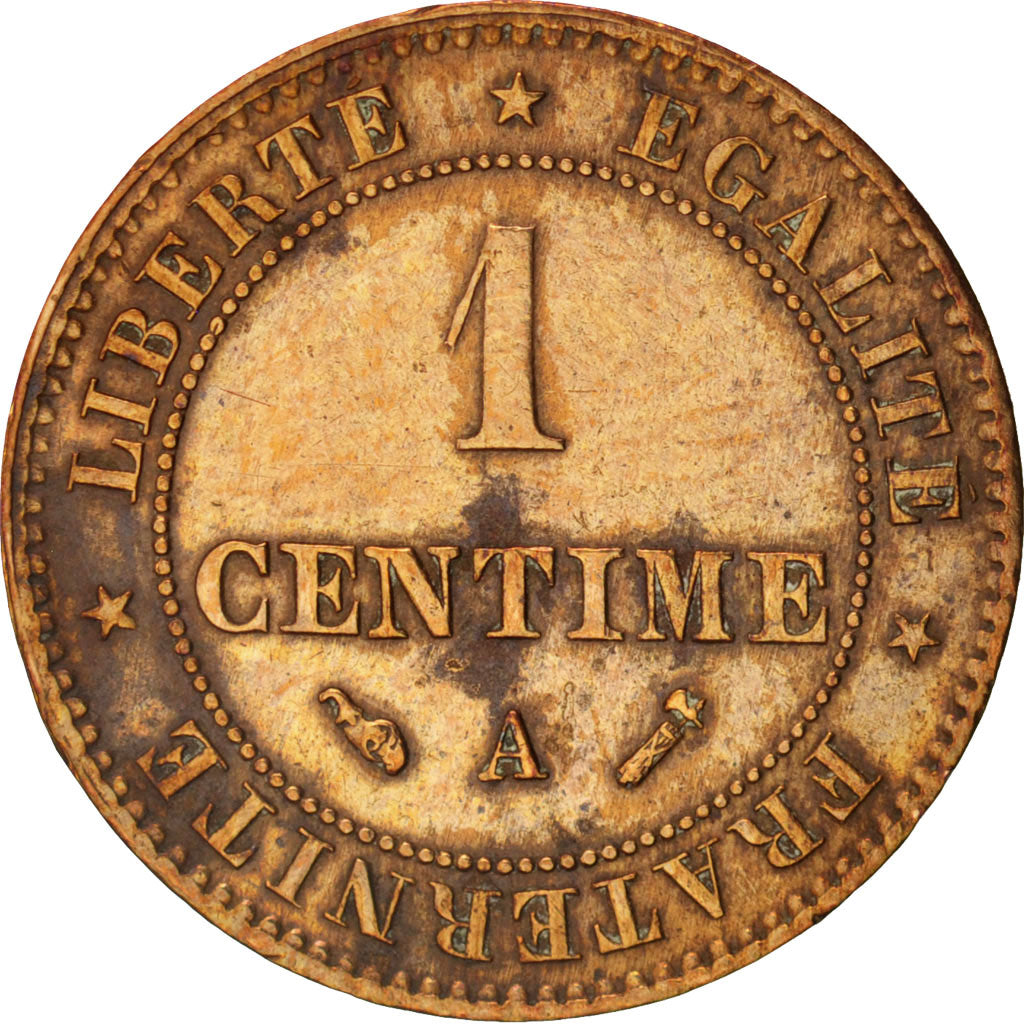 Frankreich, Cérès, Centime, 1895, Paris, AU(50-53), Bronze, KM:826.1, Gadoury 88