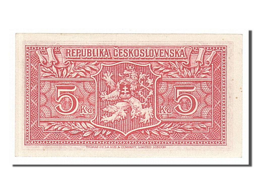 Czechoslovakia, 5 Korun, 1945, KM #59a, UNC(63), U/F