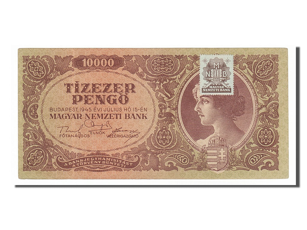 Hungary, 10,000 Pengö, 1945, KM #119c, 1945-07-15, AU(55-58), L 783